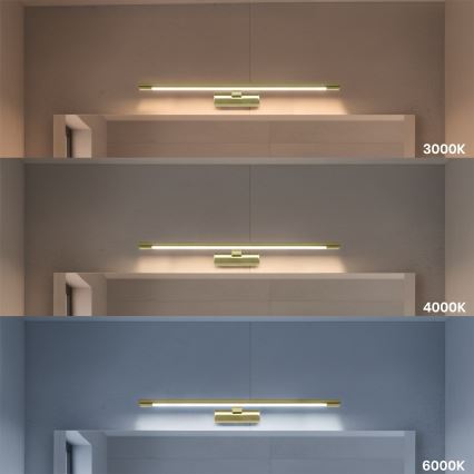 LED Koupelnové osvětlení zrcadla KLIMT LED/12W/230V 3000/4000/6000K 60 cm IP44 zlatá