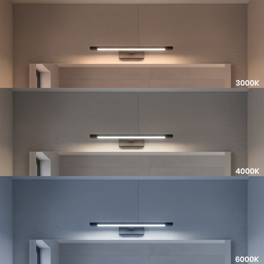 LED Koupelnové osvětlení zrcadla KLIMT LED/8W/230V 3000/4000/6000K 40 cm IP44 černá