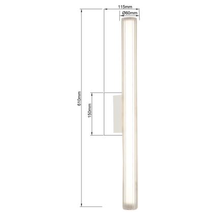 LED Koupelnové osvětlení zrcadla LINEA LED/12W/230V 3000/4000/6000K IP44 61 cm bílá