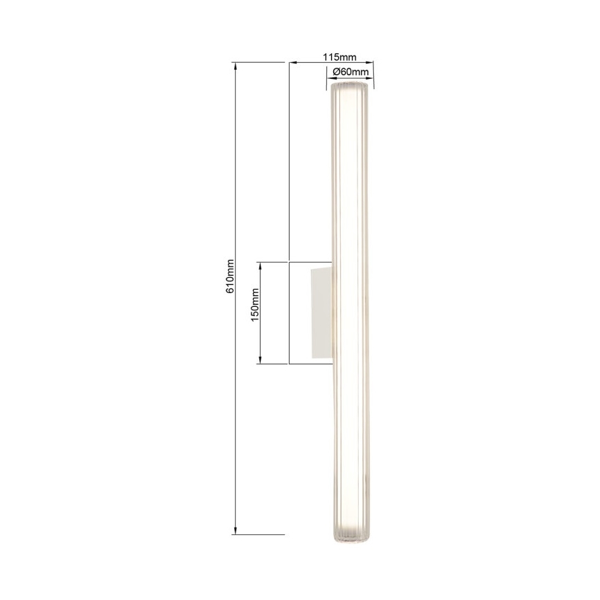 LED Koupelnové osvětlení zrcadla LINEA LED/12W/230V 3000/4000/6000K IP44 61 cm bílá