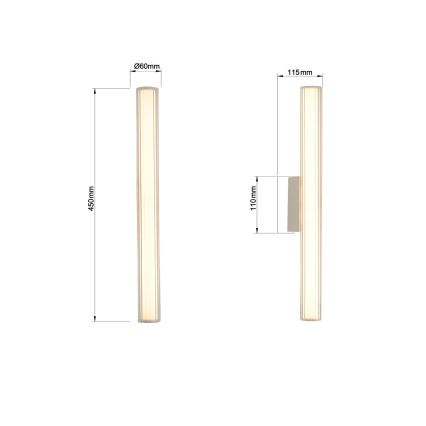 LED Koupelnové osvětlení zrcadla LINEA LED/8W/230V 3000/4000/6000K IP44 45 cm bílá