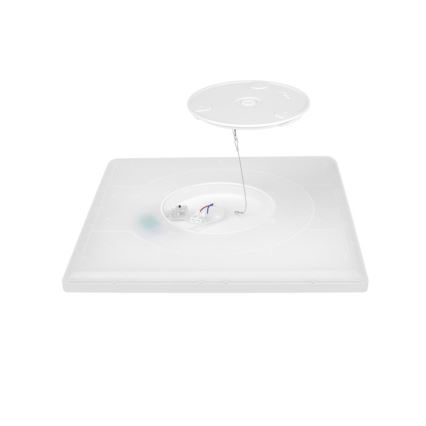 LED Koupelnové svítidlo se senzorem pohybu a soumraku NIVERA LED/18W/230V IP54 3000/4000/6000K 30x30 cm bílá + dálkové ovládání