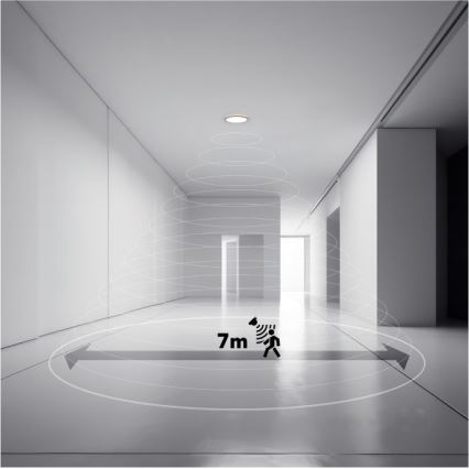 LED Koupelnové svítidlo se senzorem pohybu a soumraku NIVERA LED/32W/230V IP54 3000/4000/6000K pr. 42 cm bílá + dálkové ovládání
