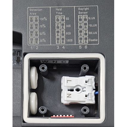 LED Koupelnové stropní svítidlo se senzorem ELLÉ LED/24W/230V 3000/4000/6500K pr. 26 cm IP54 antracit