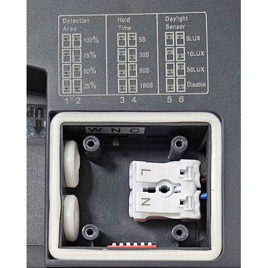 LED Koupelnové stropní svítidlo se senzorem ELLÉ LED/24W/230V 3000/4000/6500K pr. 26 cm IP54 antracit