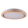 LED Koupelnové dřevěné stropní svítidlo LED/24W/230V pr. 39 cm IP44 dub