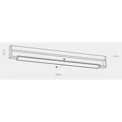 LED Koupelnové nástěnné svítidlo DEKSTER LED/36W/230V IP44 bílá