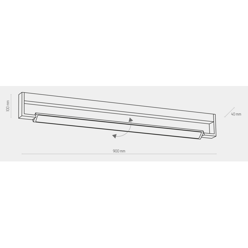 LED Koupelnové nástěnné svítidlo DEKSTER LED/36W/230V IP44 bílá