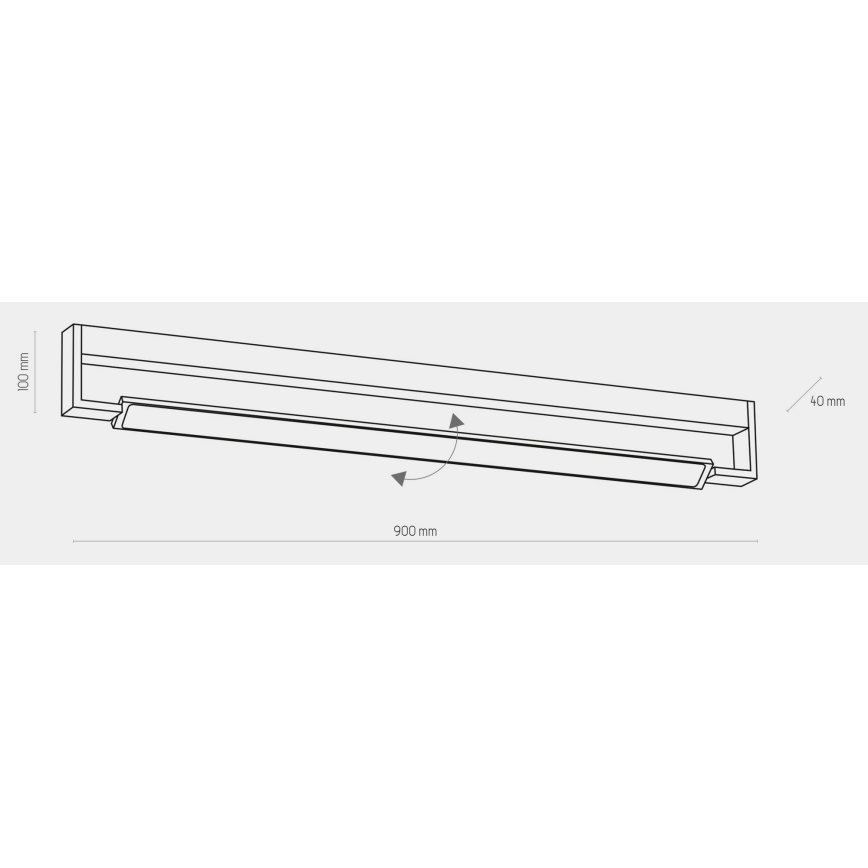 LED Koupelnové nástěnné svítidlo DEKSTER LED/36W/230V IP44 černá