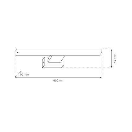 LED Koupelnové nástěnné svítidlo SHINE 1xLED/13,8W/230V IP44