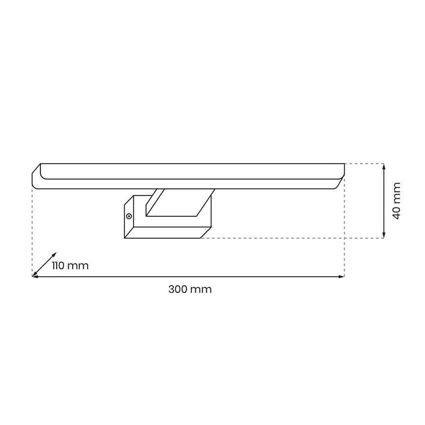 LED Koupelnové nástěnné svítidlo SHINE LED/7W/230V 30 cm IP44 lesklý chrom