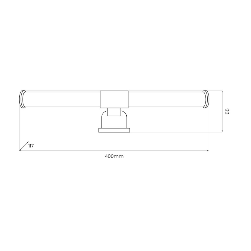 LED Koupelnové osvětlení zrcadla 2v1 APA LED/6W/230V 40 cm IP44 černá