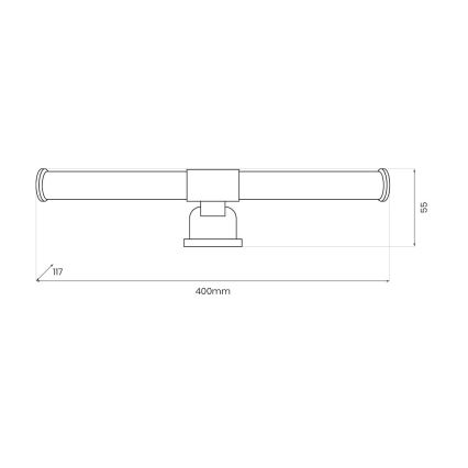 LED Koupelnové osvětlení zrcadla 2v1 APA LED/6W/230V 40 cm IP44 lesklý chrom