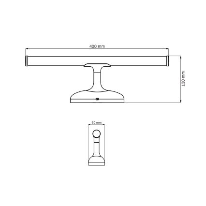 LED Koupelnové osvětlení zrcadla ARMONA LED/6W/230V 4000K 40 cm IP44 lesklý chrom