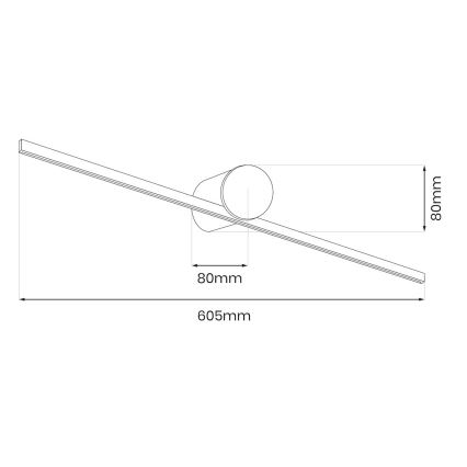 LED Koupelnové osvětlení zrcadla ARTIST LED/9W/230V 60 cm IP44 zlatá