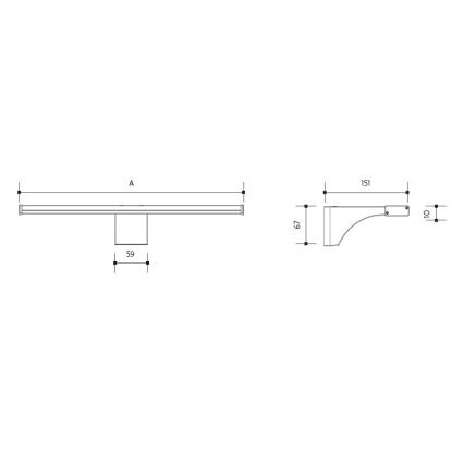 LED Koupelnové osvětlení zrcadla ELESAR LED/8W/230V IP44 3000K