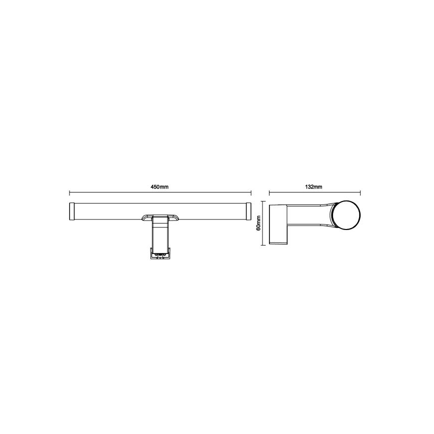 LED Koupelnové osvětlení zrcadla LED/10W/230V 45 cm IP44 lesklý chrom