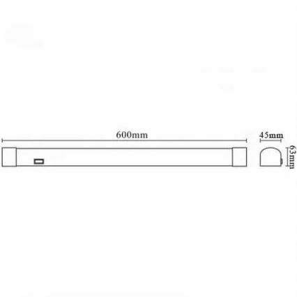 LED Koupelnové osvětlení zrcadla LED/15W/230V 60 cm IP44 lesklý chrom
