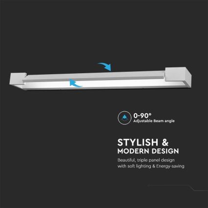 LED Koupelnové osvětlení zrcadla LED/16W/230V 3000K IP44 60 cm bílá
