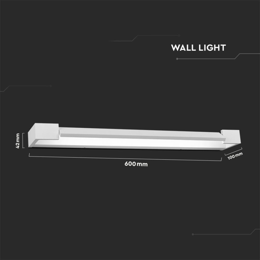 LED Koupelnové osvětlení zrcadla LED/16W/230V 3000K IP44 60 cm bílá