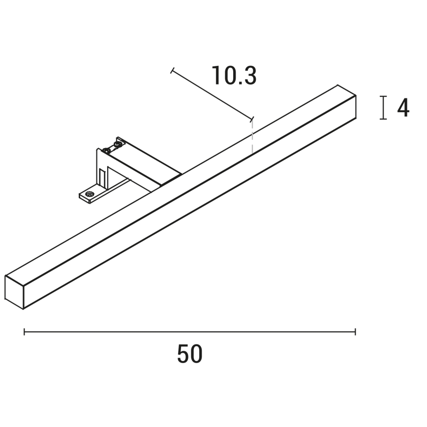 LED Koupelnové osvětlení zrcadla LED/7W/230V 4000K 50 cm IP44 lesklý chrom