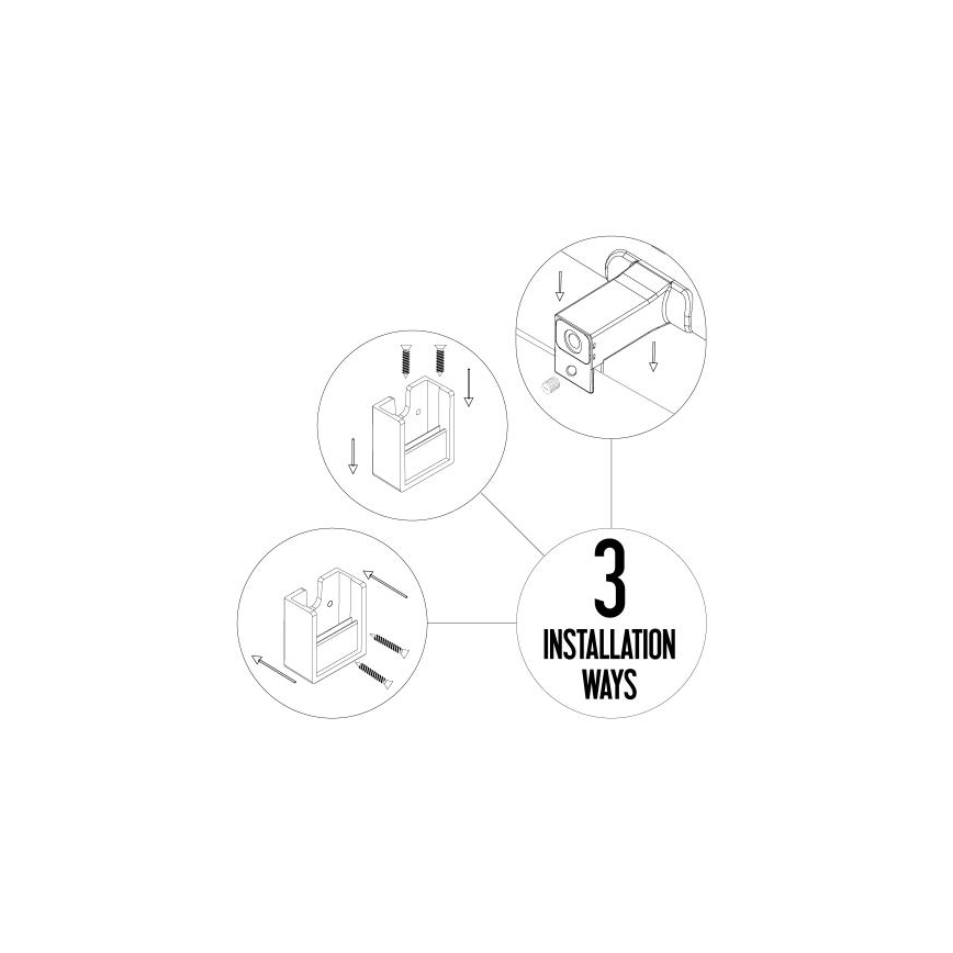LED Koupelnové osvětlení zrcadla LED/8W/230V 30 cm IP44 černá