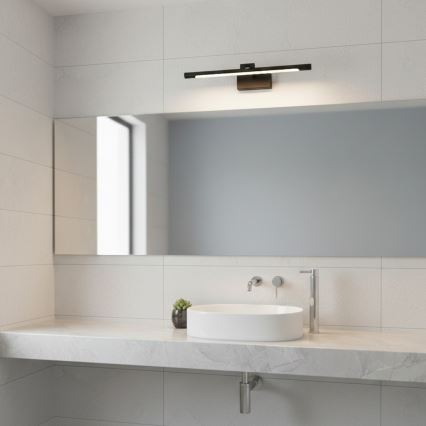 LED Koupelnové osvětlení zrcadla MIRROR LED/6W/230V 4000K IP44 40 cm černá