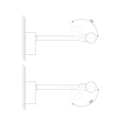 LED Koupelnové osvětlení zrcadla MIRROR LED/6W/230V 4000K IP44 40 cm černá