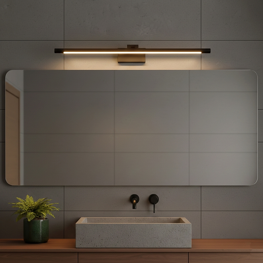 LED Koupelnové osvětlení zrcadla MIRROR LED/8W/230V 4000K IP44 60 cm černá