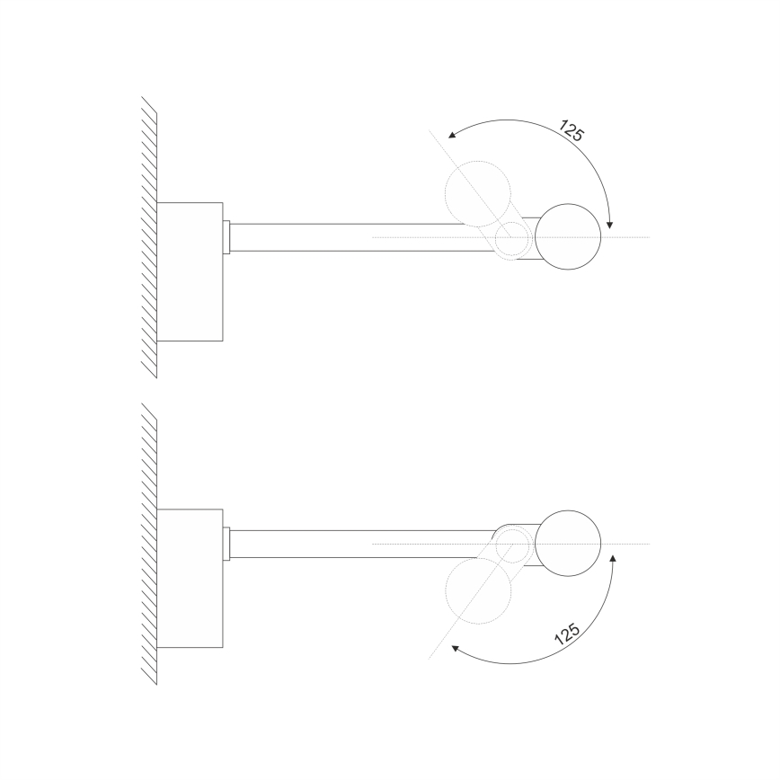 LED Koupelnové osvětlení zrcadla MIRROR LED/8W/230V 4000K IP44 60 cm černá