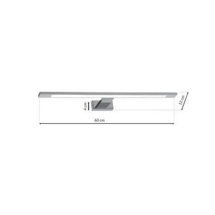 LED Koupelnové osvětlení zrcadla SHINE LED/12W/230V IP44 lesklý chrom