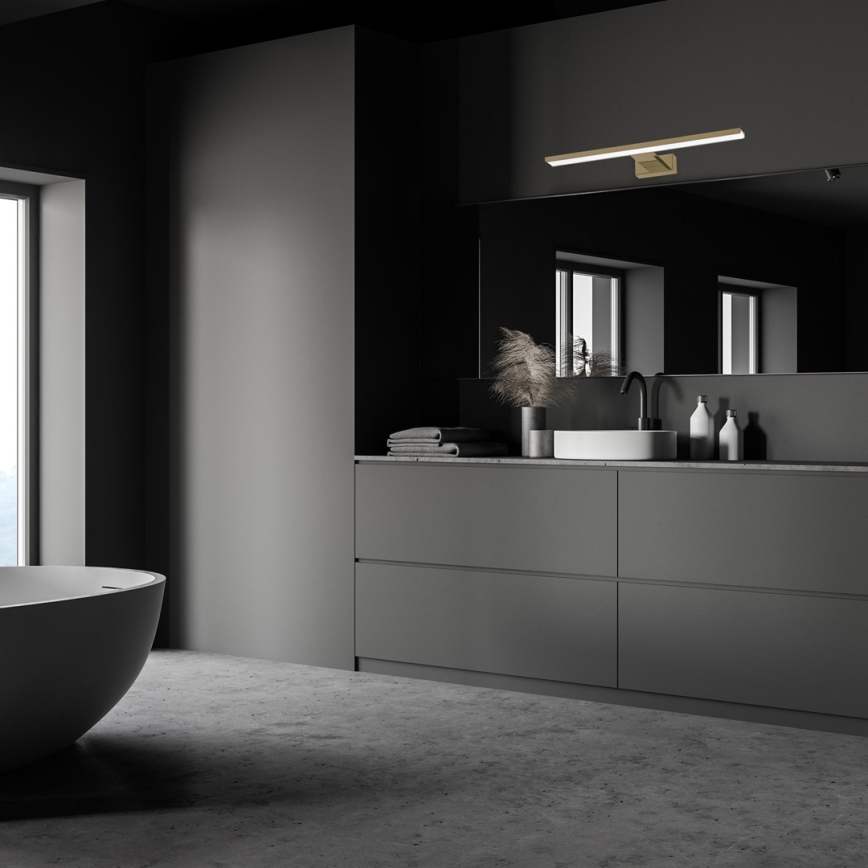 LED Koupelnové osvětlení zrcadla SHINE LED/13,8W/230V 60 cm IP44 mosaz