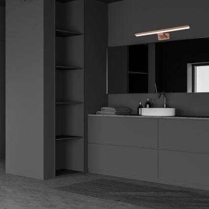 LED Koupelnové osvětlení zrcadla SHINE LED/13,8W/230V 60 cm IP44 rose gold