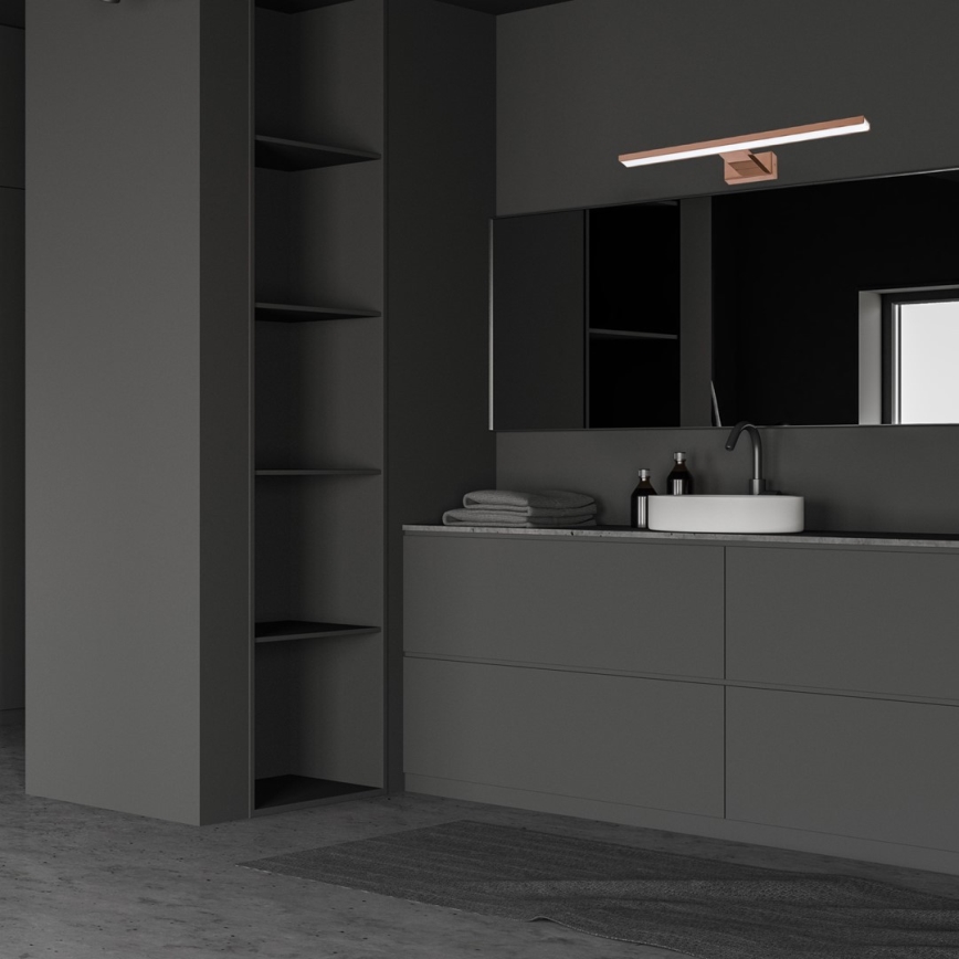 LED Koupelnové osvětlení zrcadla SHINE LED/13,8W/230V 60 cm IP44 rose gold