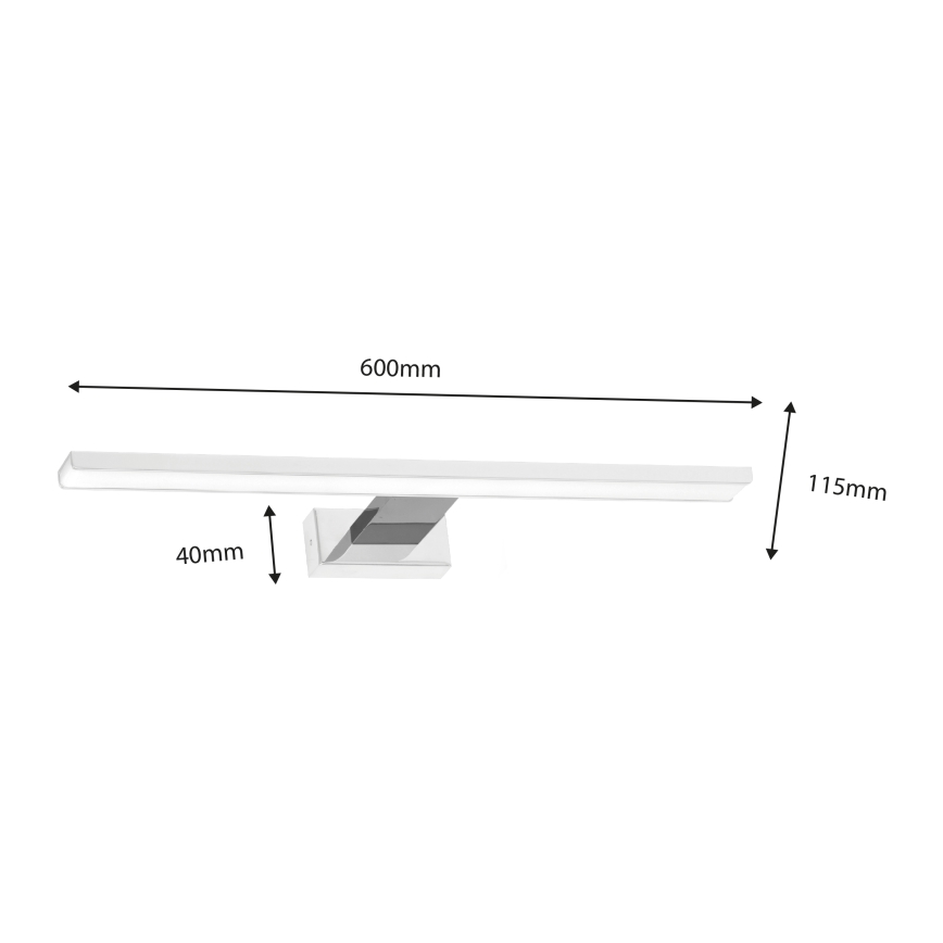 LED Koupelnové osvětlení zrcadla SHINE LED/13,8W/230V IP44 bílá/lesklý chrom