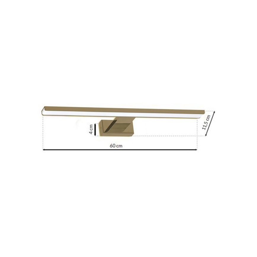 LED Koupelnové osvětlení zrcadla SHINE LED/13,8W/230V IP44 mosaz
