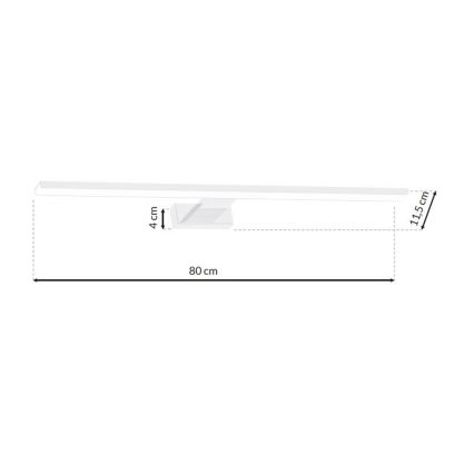 LED Koupelnové osvětlení zrcadla SHINE WHITE LED/15W/230V 80 cm IP44 bílá