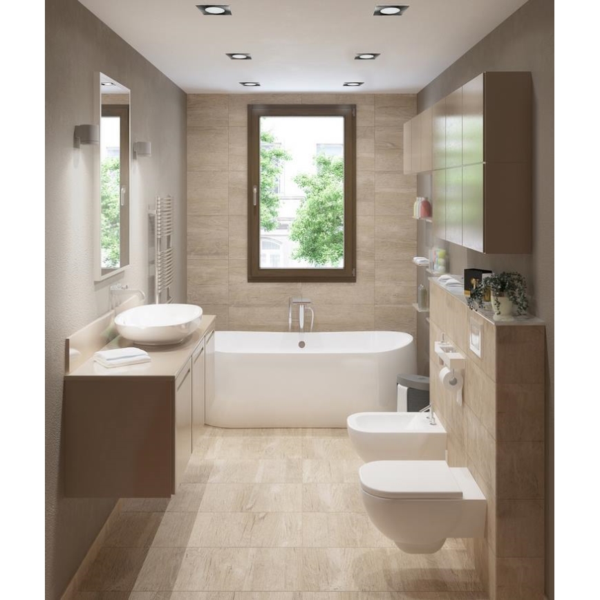 LED Koupelnové podhledové svítidlo BONO LED/8W/230V 3000K IP65 lesklý chrom