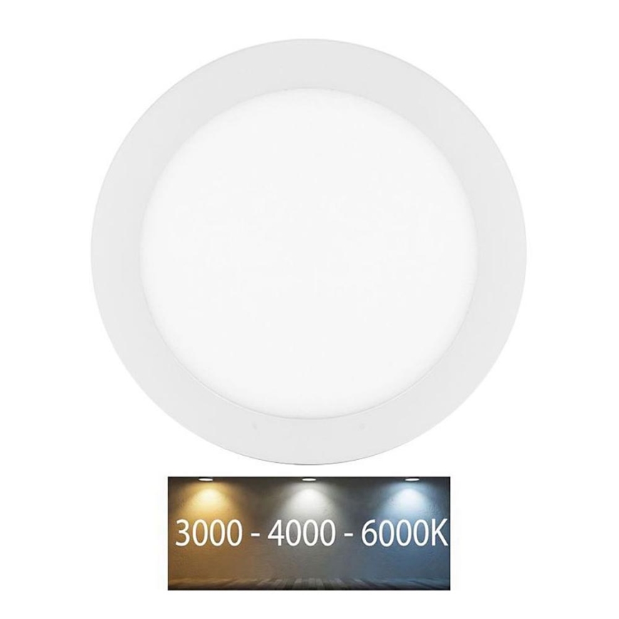 LED Koupelnové podhledové svítidlo LADA LED/18W/230V 3000/4000/6000K pr. 22 cm IP44 bílá