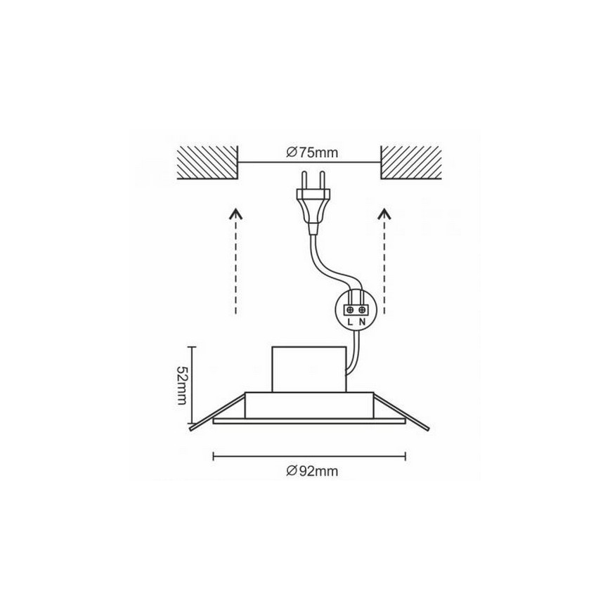 LED Koupelnové podhledové svítidlo LED/7W/230V 4000K bílá IP44