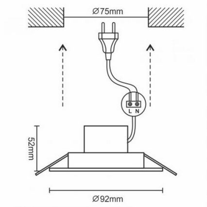 LED Koupelnové podhledové svítidlo LED/7W/230V 4000K stříbrná IP44