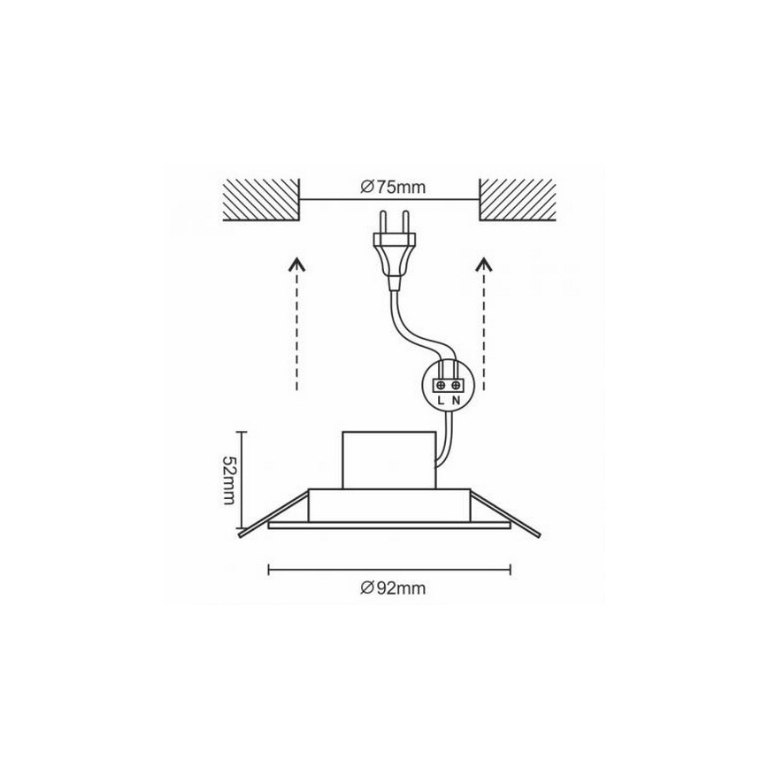 LED Koupelnové podhledové svítidlo LED/7W/230V 4000K stříbrná IP44