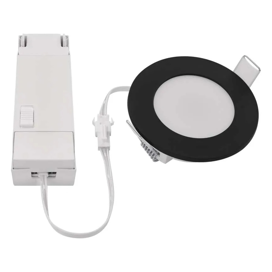 LED Koupelnové podhledové svítidlo LORI LED/4,5W/230V IP65 2700/4000K pr. 8,5 cm černá