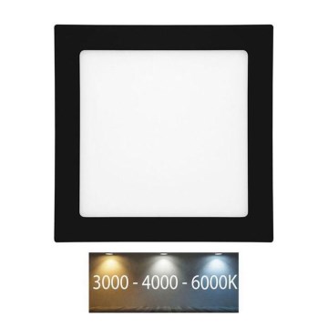 LED Koupelnové podhledové svítidlo RAFA LED/18W/230V 3000/4000/6000K 22x22 cm IP44 černá