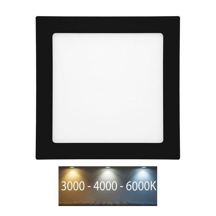 LED Koupelnové podhledové svítidlo RAFA LED/18W/230V 3000/4000/6000K 22x22 cm IP44 černá