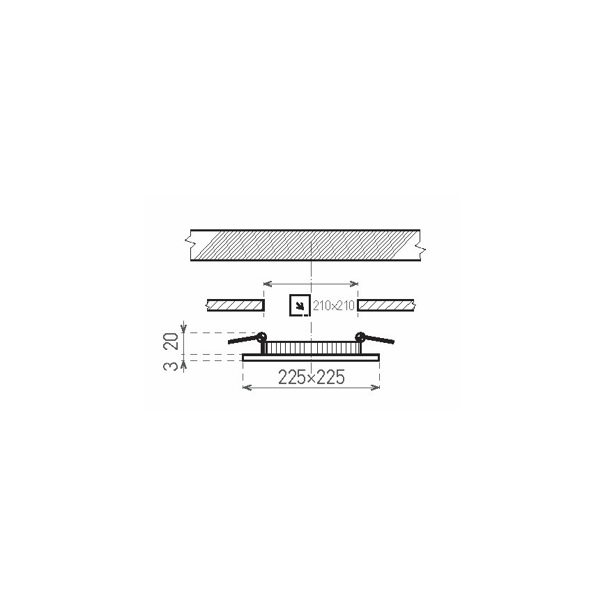 LED Koupelnové podhledové svítidlo VEGA LED/18W/230V 2800K 22,5 cm IP44
