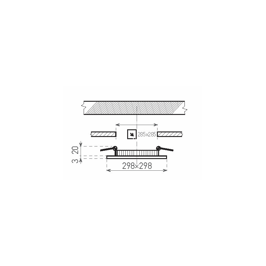 LED Koupelnové podhledové svítidlo VEGA LED/24W/230V 3800K 29,8 cm IP44