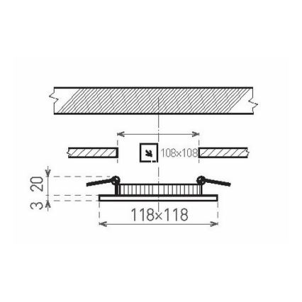 LED Koupelnové podhledové svítidlo VEGA LED/6W/230V 2800K 11,8 cm IP44