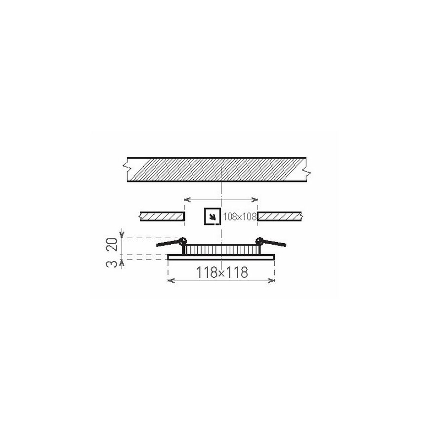 LED Koupelnové podhledové svítidlo VEGA LED/6W/230V 2800K 11,8 cm IP44