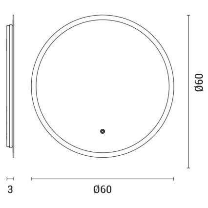 LED Koupelnové podsvícené zrcadlo LED/15W/230V 4000K IP44